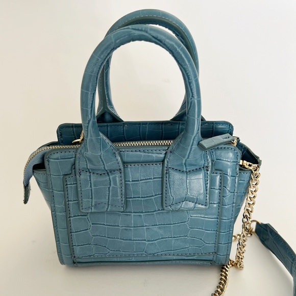 🆕 ZARA Mini Birmingham-Inspired Crossbody Bag in Light Blue - Picture 3 of 5